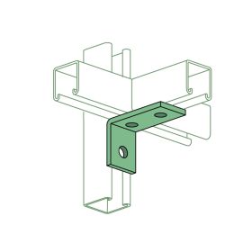 Unistrut A1458 3 Hole 90 Degree Fitting, Perma-Green