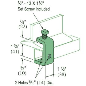 Unistrut P1271S DF Beam Clamp, Defender Finish