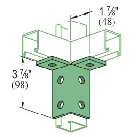 Unistrut P2224 Wing Bracket, Wing Shape Fitting