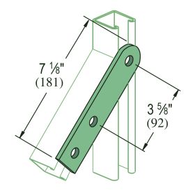 Unistrut P2324 3-Hole Flat Bracket, Various Finishes