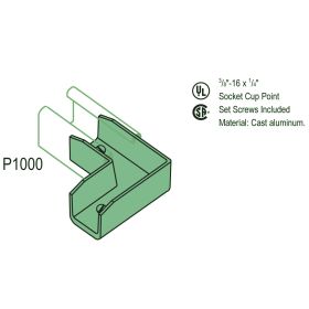 Unistrut P2902 Aluminum In Channel Joiner (90 Degree)