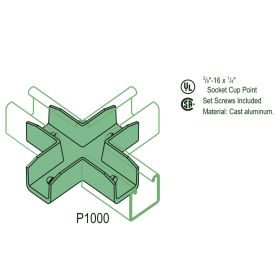 Unistrut P2903 Aluminum In Channel Joiner (Cross)