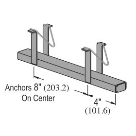 20 Foot Concrete Insert, No Closure Strip, No End Caps, w/ Back Plates, Plain