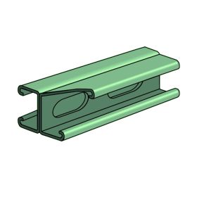 UNISTRUT P3301WT 1-5/8'' X 1-3/4'' DOUBLE CHANNEL WIDE SLOTS, 12 GAUGE