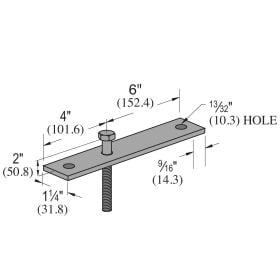 Unistrut P3700-50 Concrete Deck Insert for 1/2" Rod